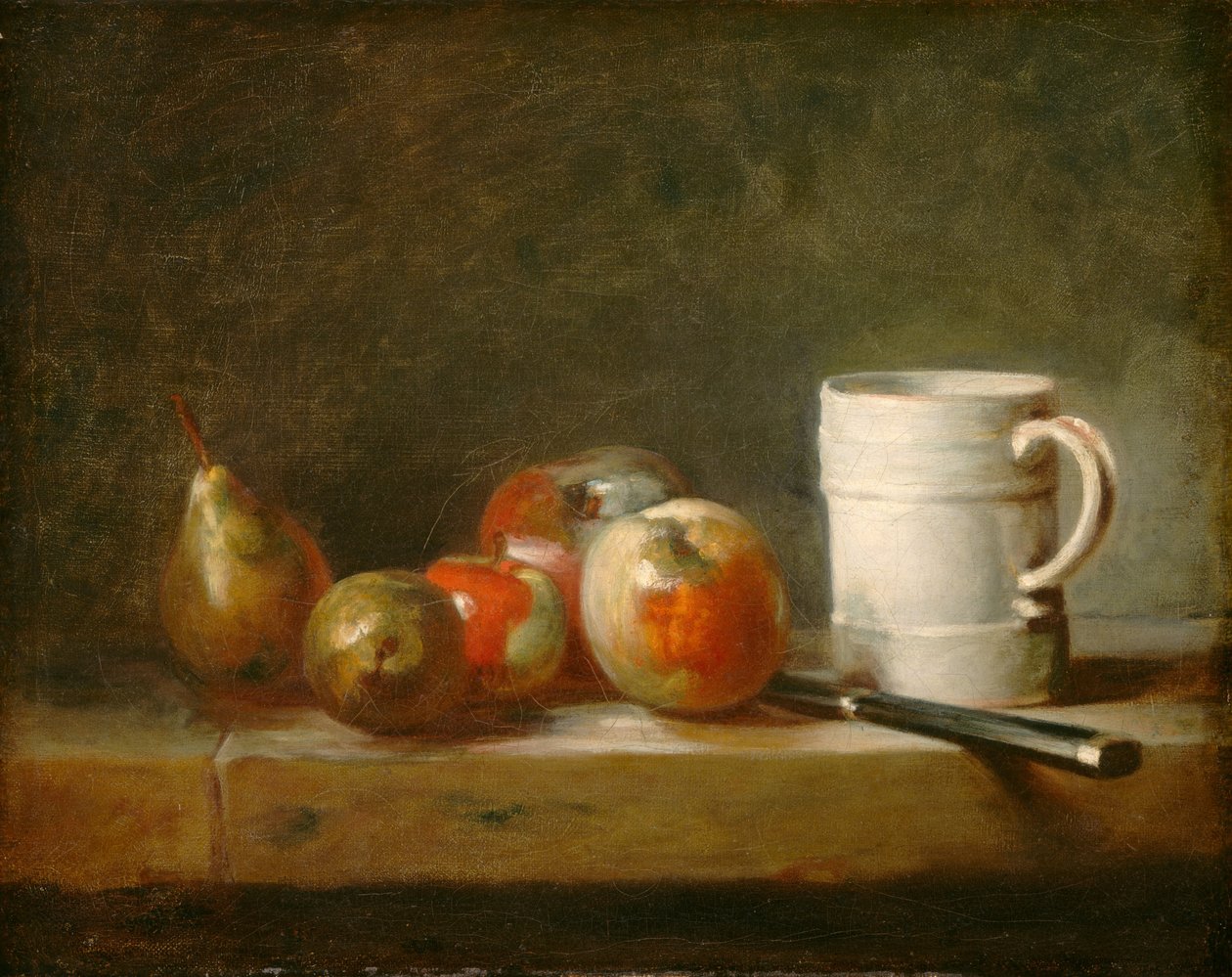 Stilleben med en vit mugg, ca. 1764. av Jean Baptiste Simeon Chardin