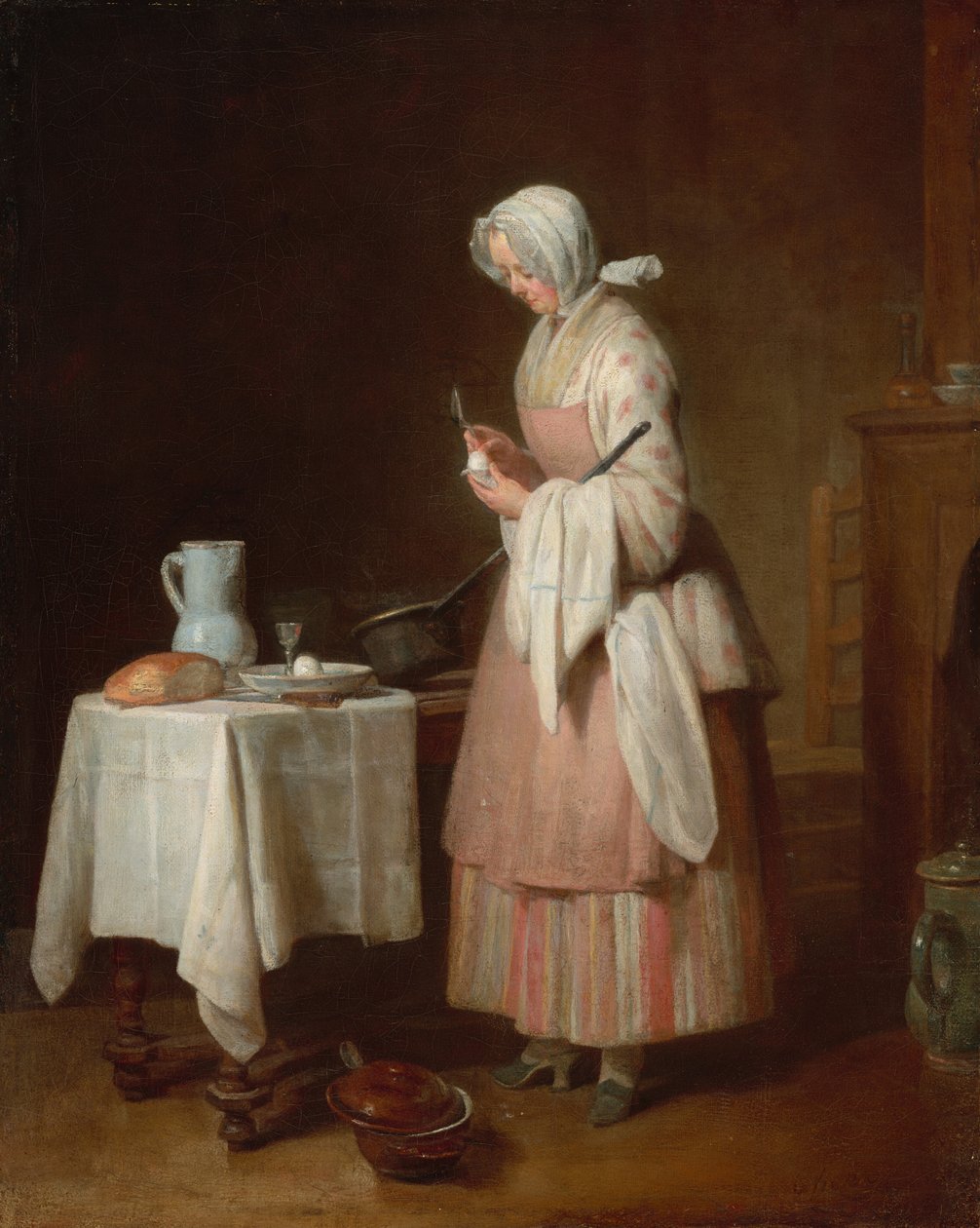 Den uppmärksamma sjuksköterskan av Jean Baptiste Simeon Chardin