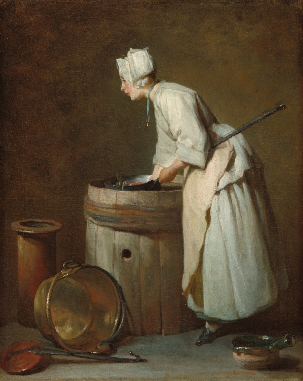 Sköterskan, ca. 1738. av Jean Baptiste Simeon Chardin