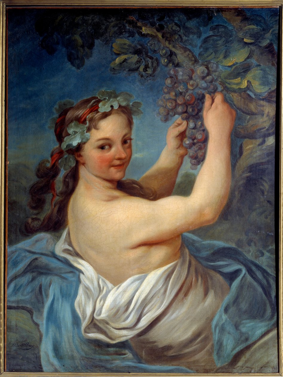 Bacchantemålning av Jean Simon Berthelemy (1743-1811) Laon från 1800-talet, Musee des Beaux Arts av Jean Simon Berthelemy