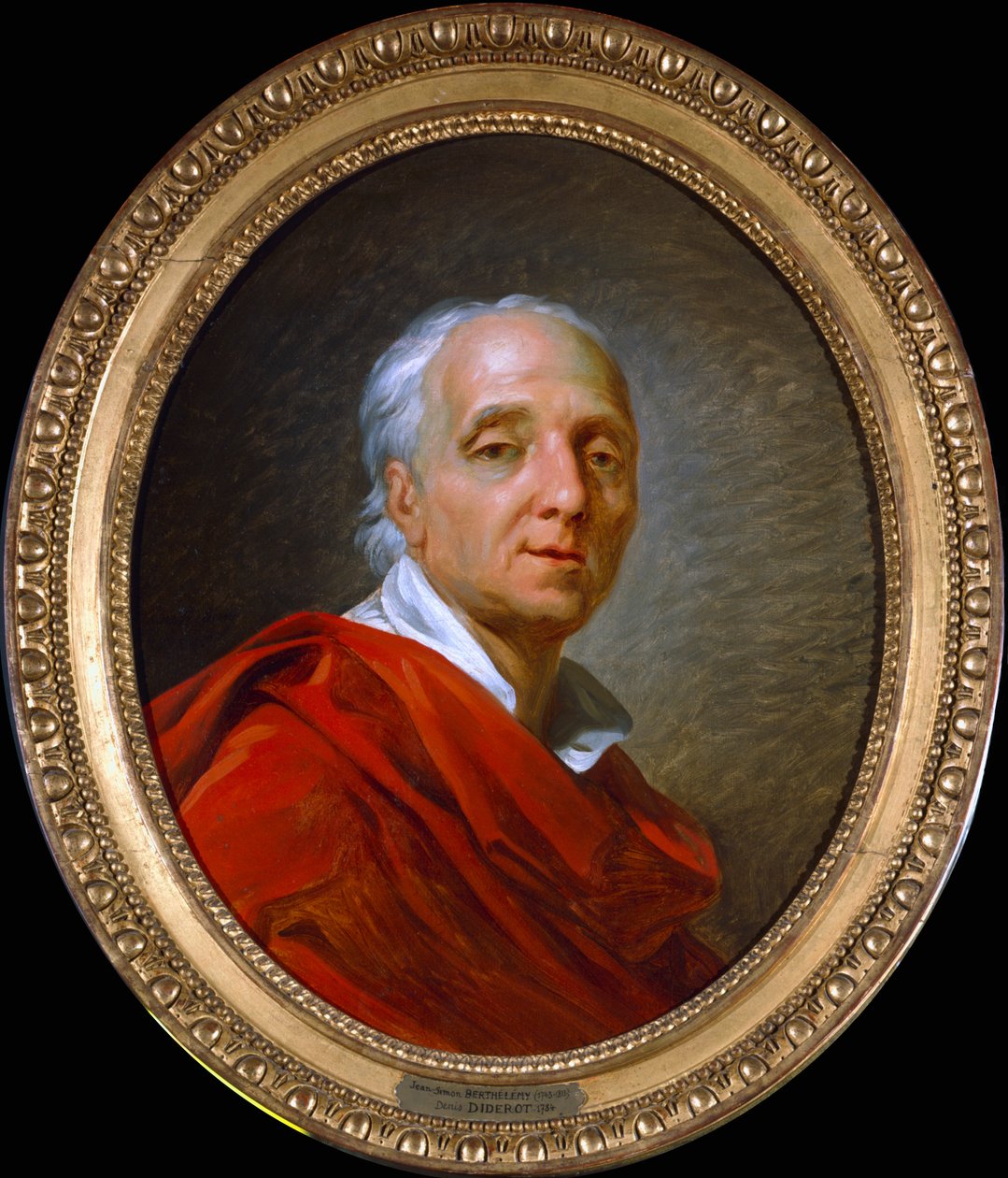 Denis Diderot, fransk man av bokstäver och encyklopedist från 1700-talet, 1784 av Jean Simon Berthelemy