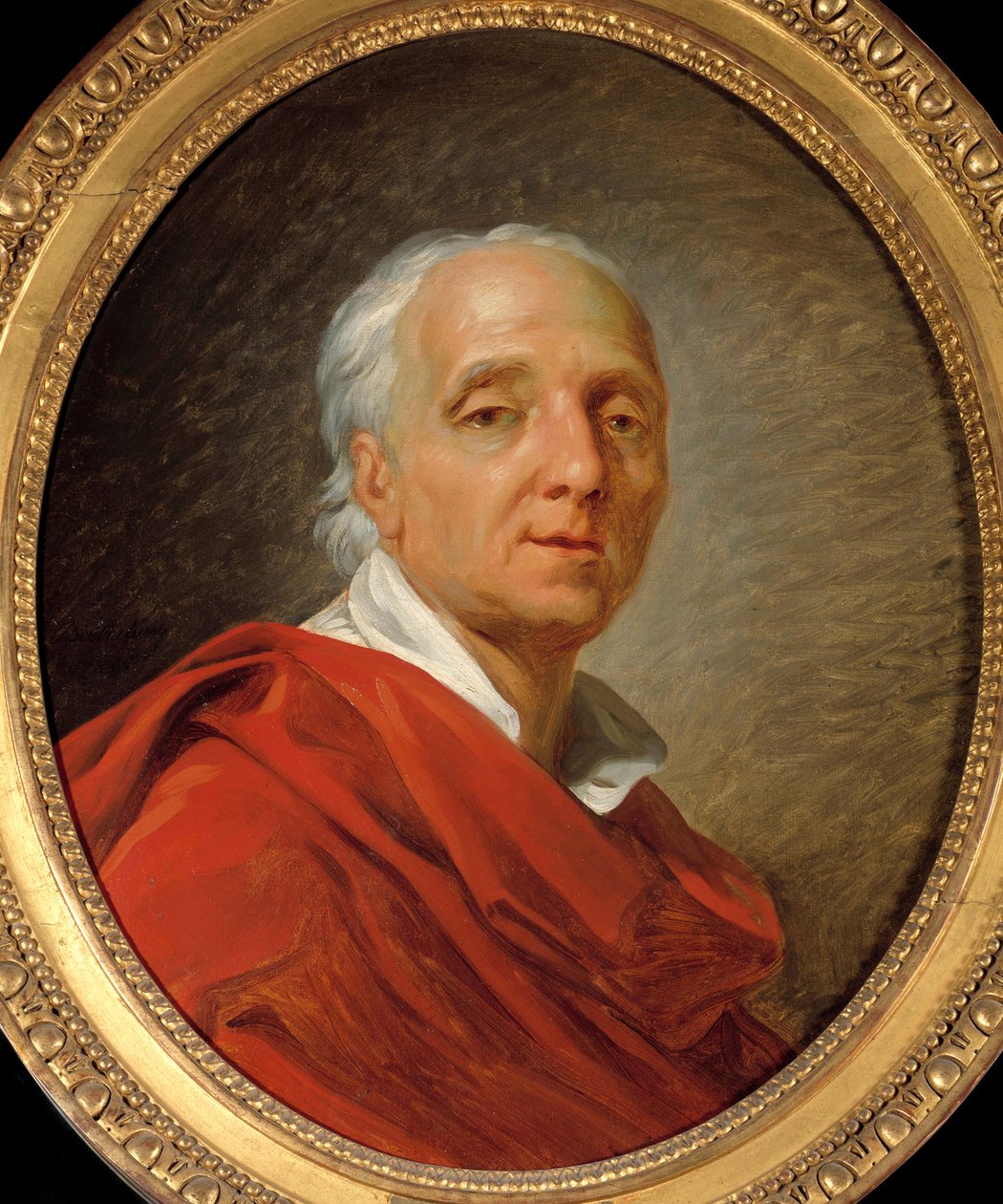 Age of Enlightenment: "" Porträtt av Denis Diderot (1713-1784), författare och filosof"" Målning av Jean Simon Berthelemy (1743-1811) 1784 Mått 0,55 x 0,46 m. Paris, Carnavalet-museet av Jean Simon Berthelemy