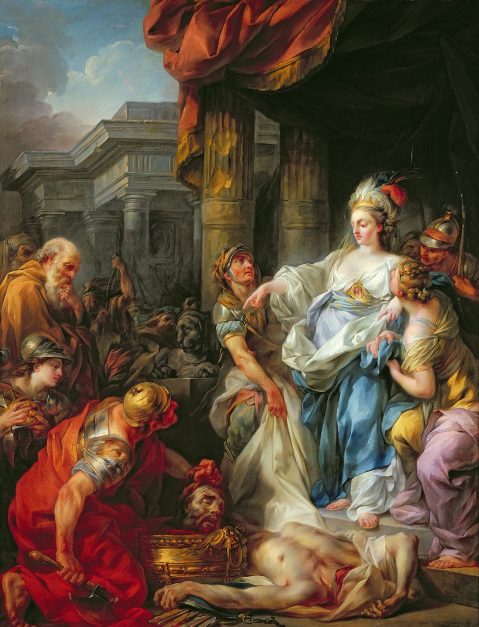 Halshuggningen av Cyrus II (600-530 f.Kr.) av Jean Simon Berthelemy