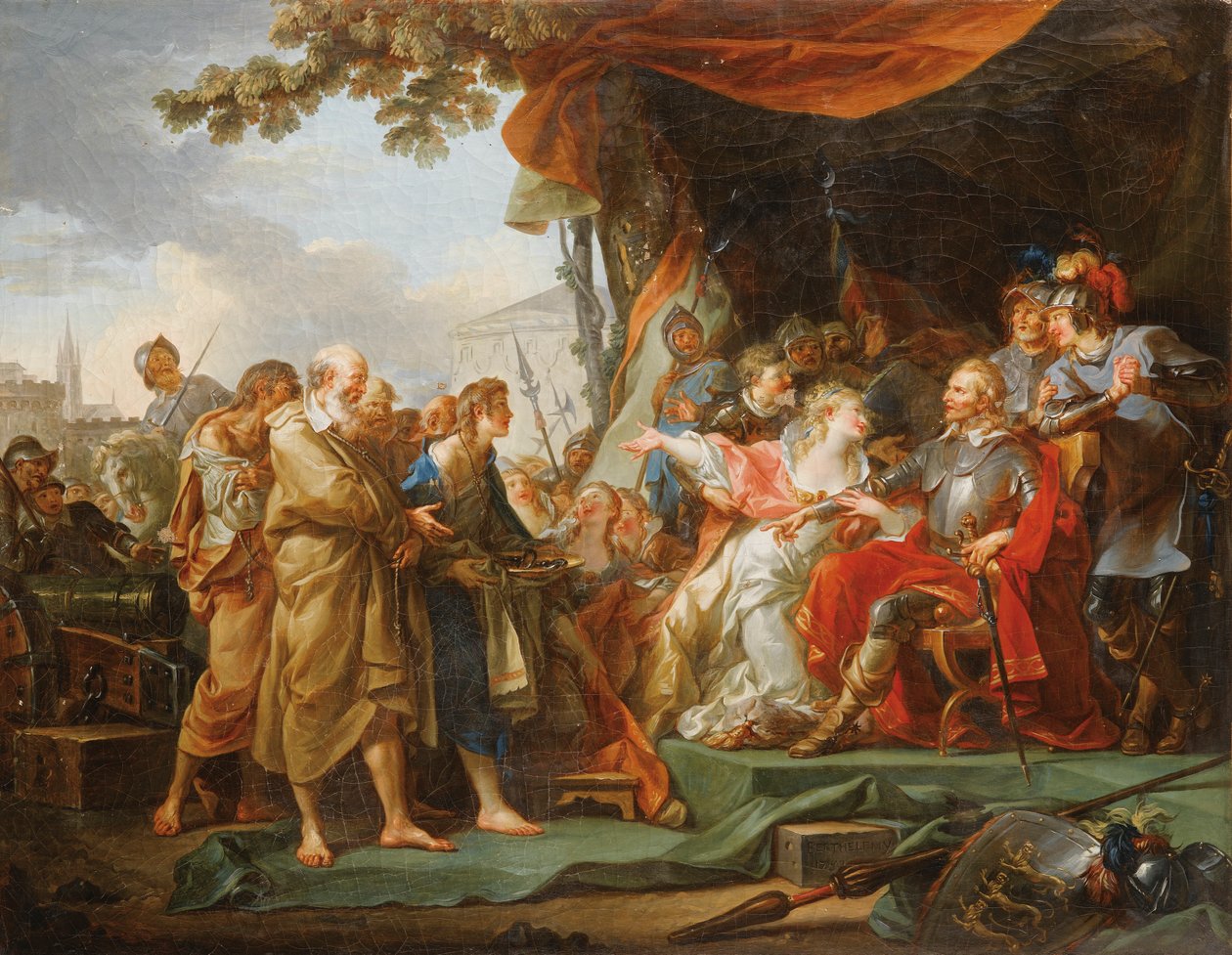 Franska:  Les Bourgeois de Calais Borgarna i Calais av Jean Simon Berthelemy