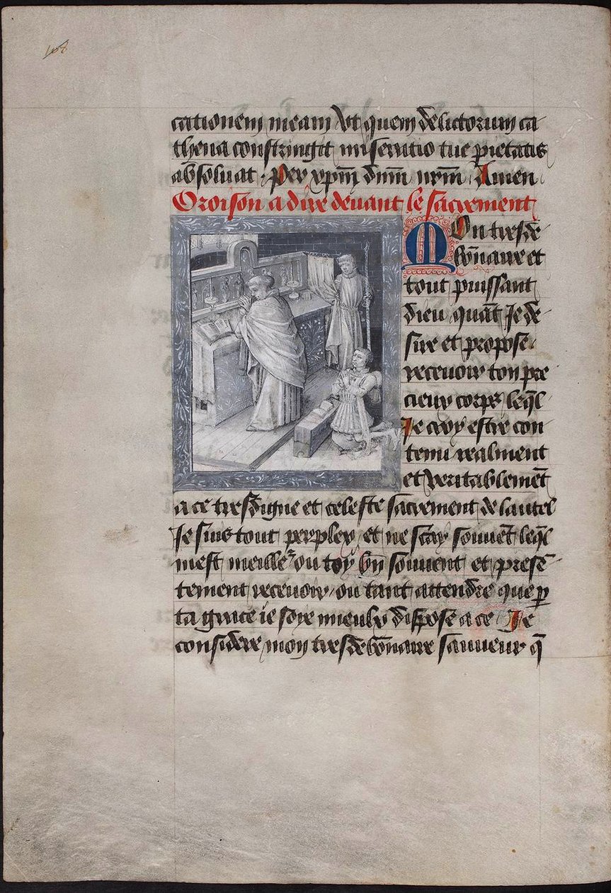 Helig mässa med Filip den gode. Timboken av Filip av Bourgogne, ca 1455 av Jean Tavernier