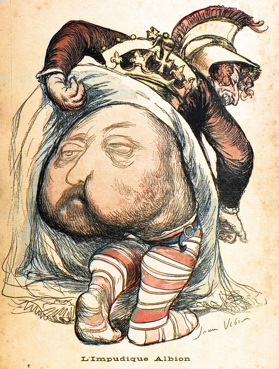 The Immorbid Albion - Edward VII”. Tecknad serie av Jean Veber om boerkriget - "L