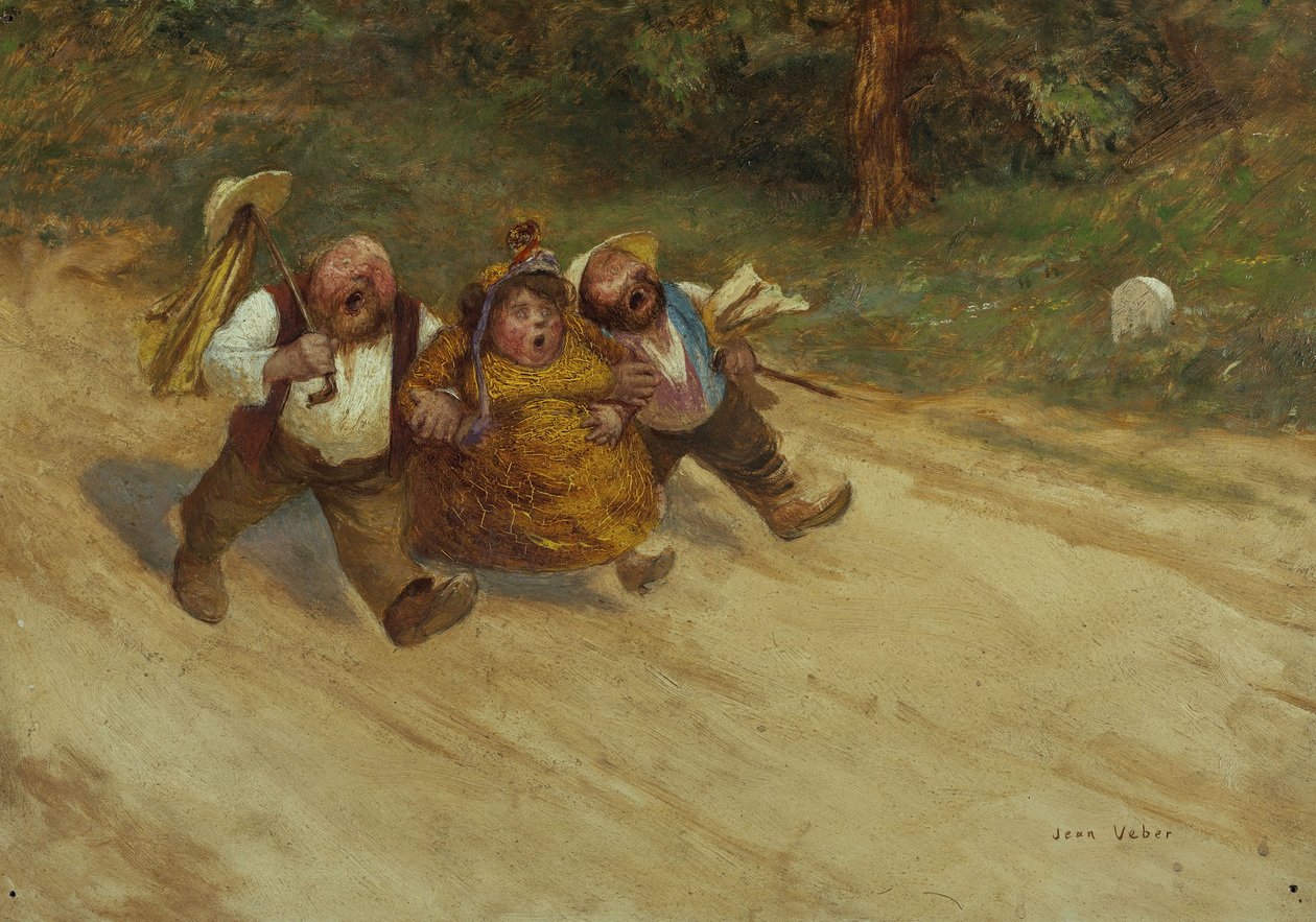 Tre goda vänner, ca 1902 (olja) av Jean Veber