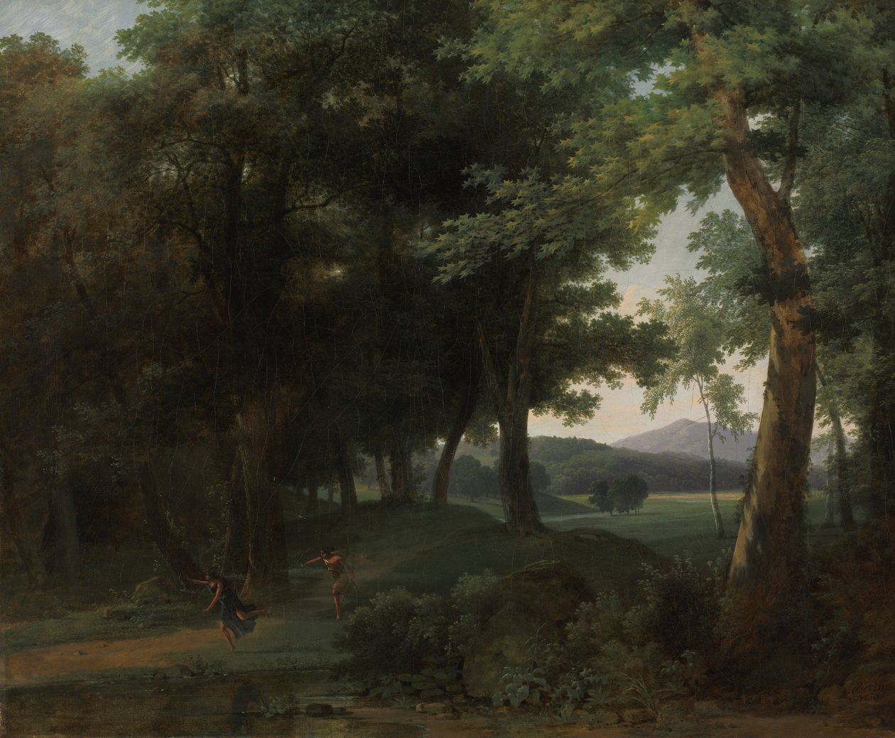 En skog med Apollo och Daphne av Jean Victor Bertin