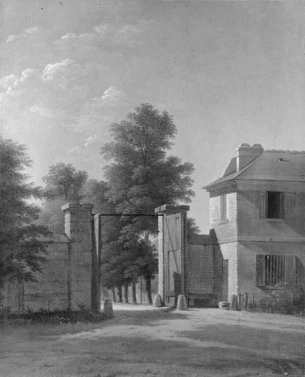 Ingång till parken vid Saint-Cloud av Jean Victor Bertin