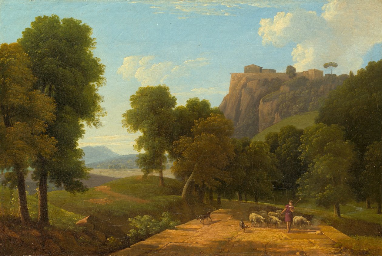 Herde med sin hjord, ca. 1820. av Jean Victor Bertin