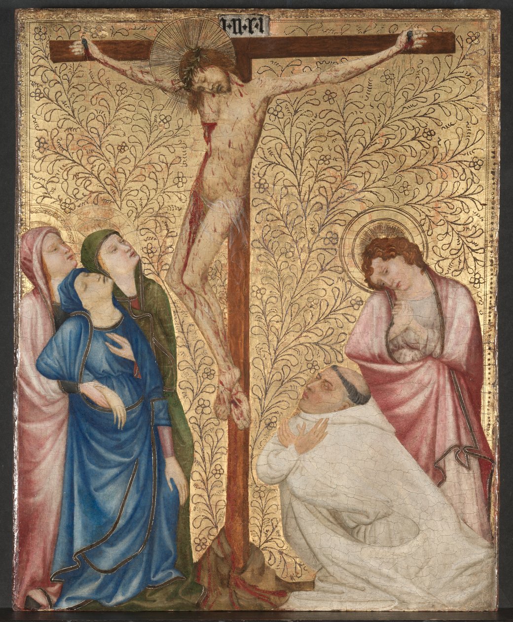 Golgata med en kartusianermunk, ca 1389-95 (olja på ekpanel) av Jean de Beaumetz