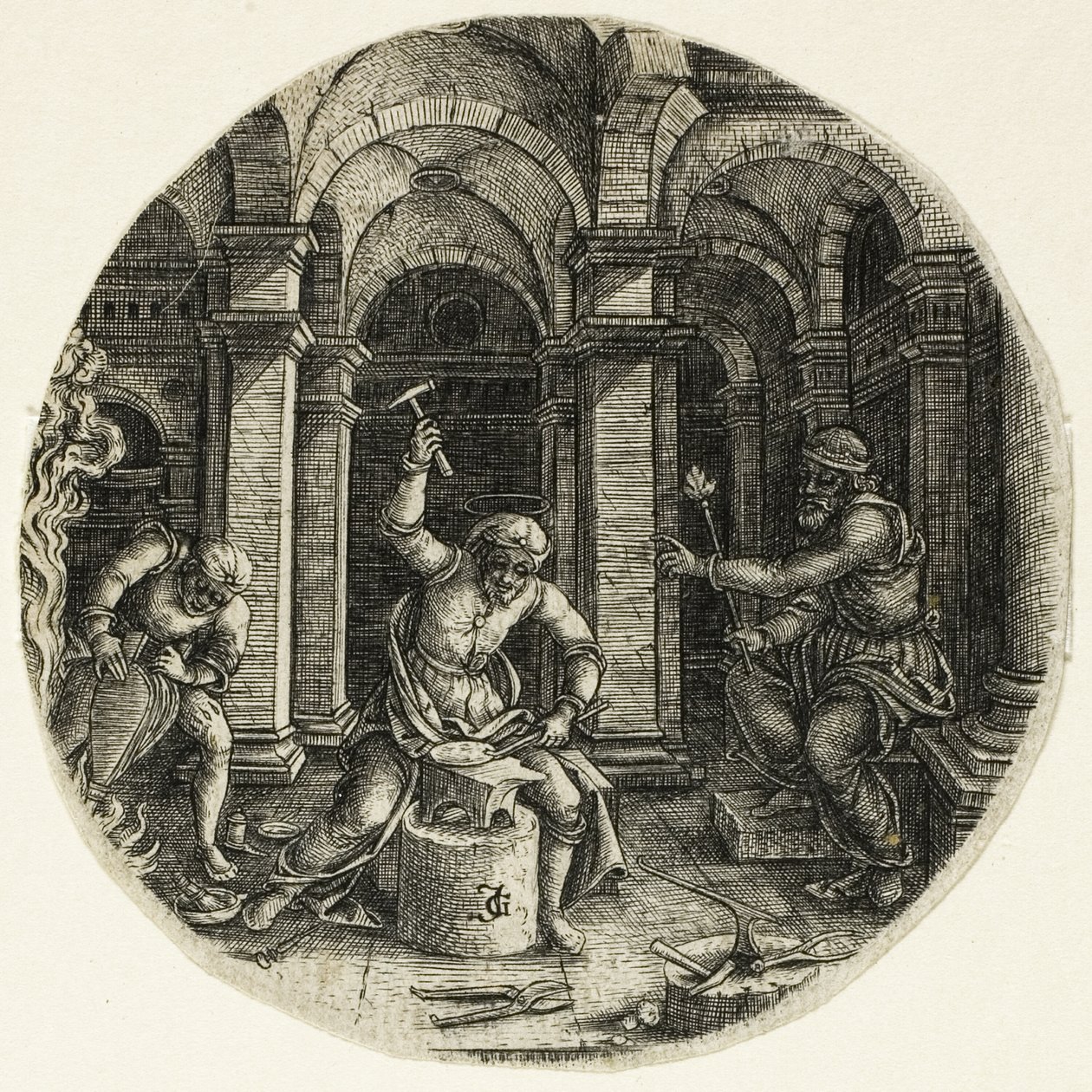 Saint Eligius och kung Dagobert av Jean de Gourmont