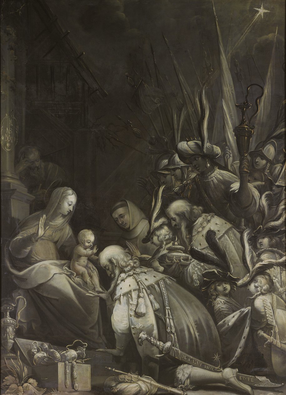 Tillbedjan av männen, 1636 av Jean de Saint Igny