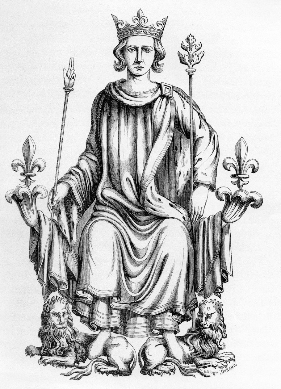 Karl VI, kung av Frankrike, illustration från 