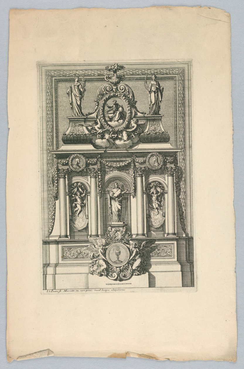 Design för Tabernacle, från "Tabernacles" av Jean le Pautre