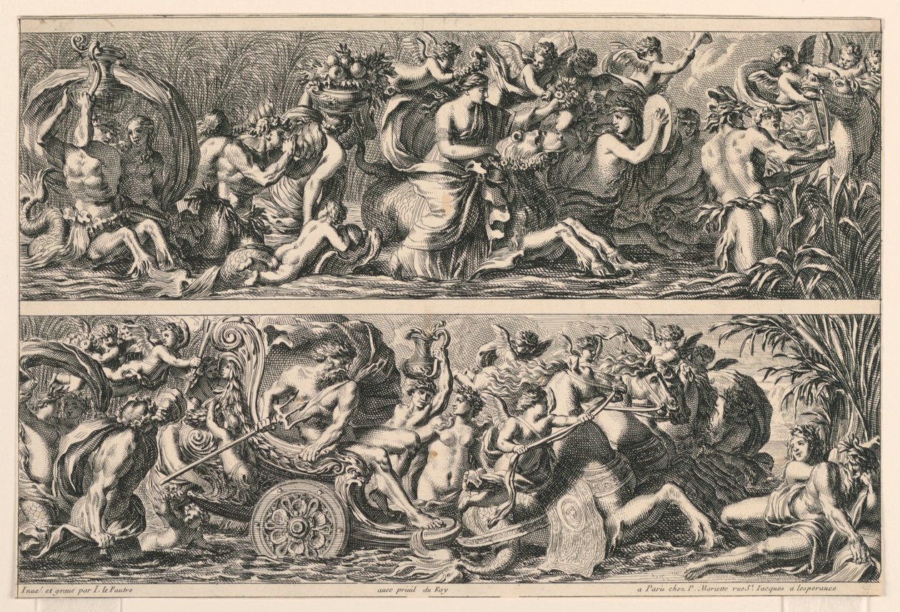 Två friser, från "Fiezes Foliage and Other Ornaments" av Jean le Pautre