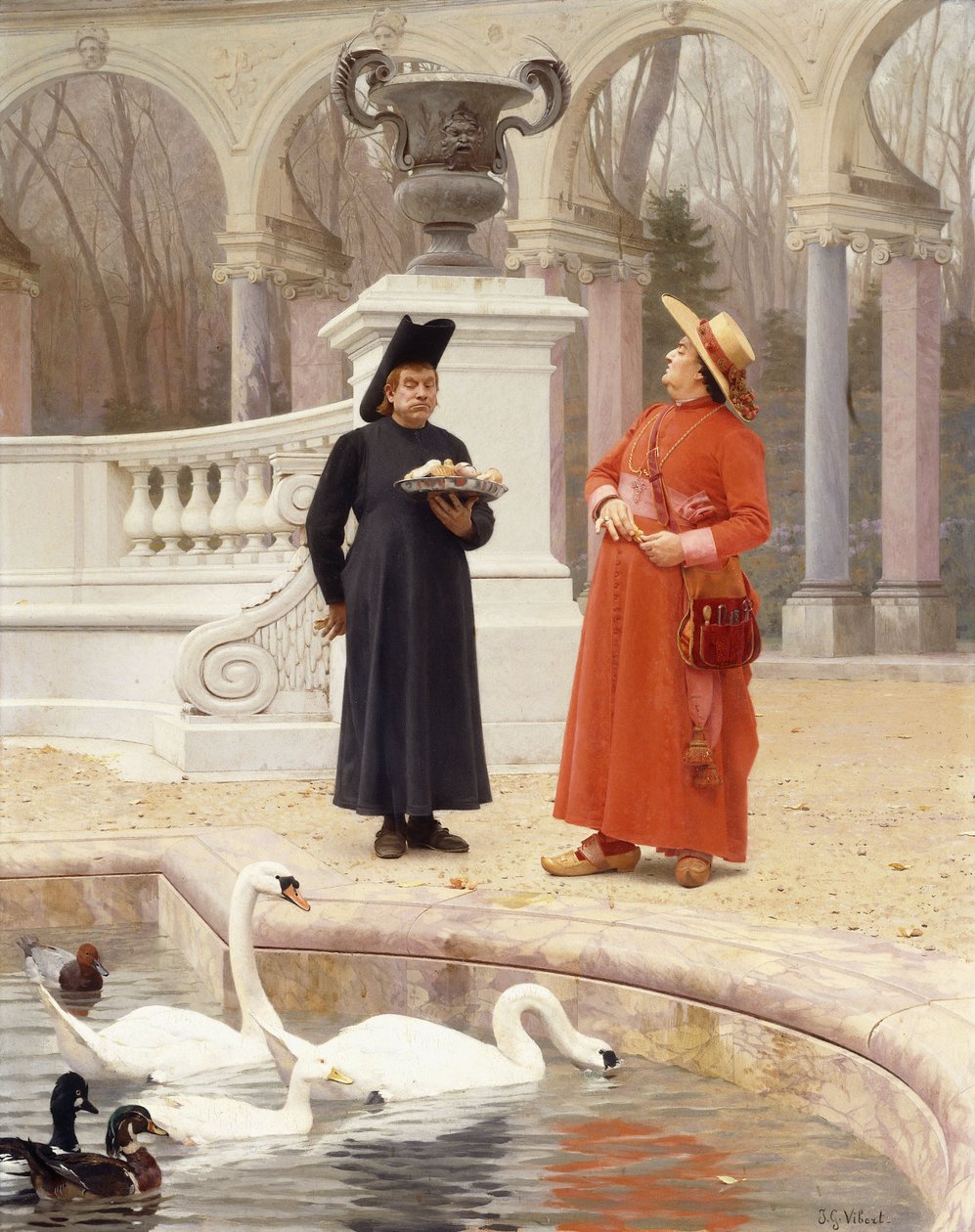 En tallrik med kakor, av Jean or Jehan Georges Vibert