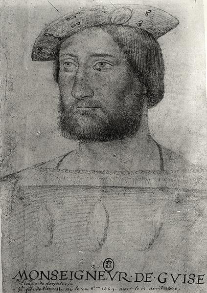 Porträtt av Claude av Lorraine (1496-1550) 1:e hertig av Guise av Jean school of Clouet