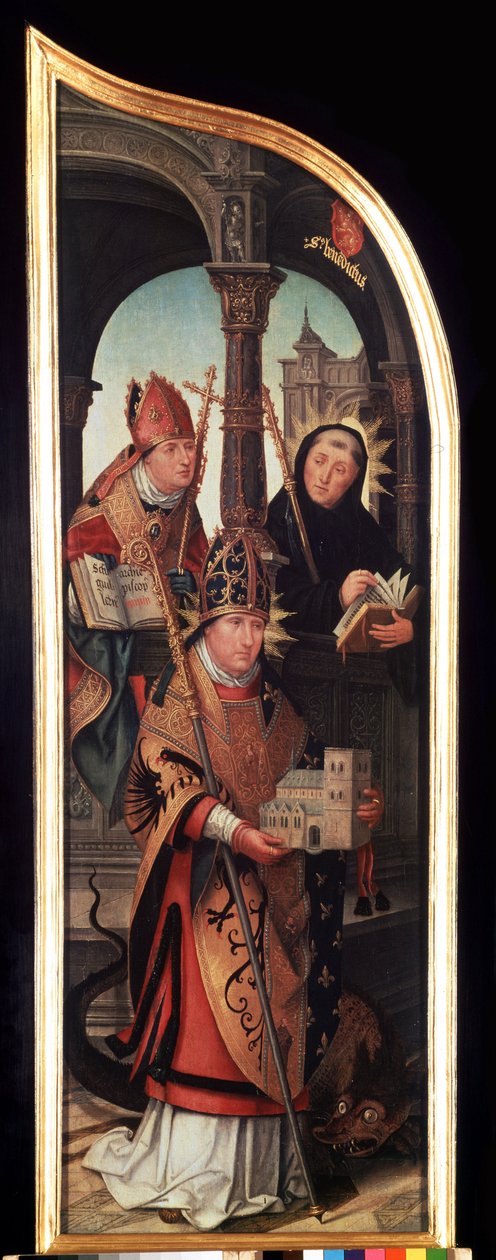 Vänster panel av bebådelsens triptyk (Bebådelsen). Målning på trä av Jean Bellegambe den äldre (1470-1534) Mått 103 x 33 cm Sankt Petersburg, Hermitagemuseet av Jean the Elder Bellegambe