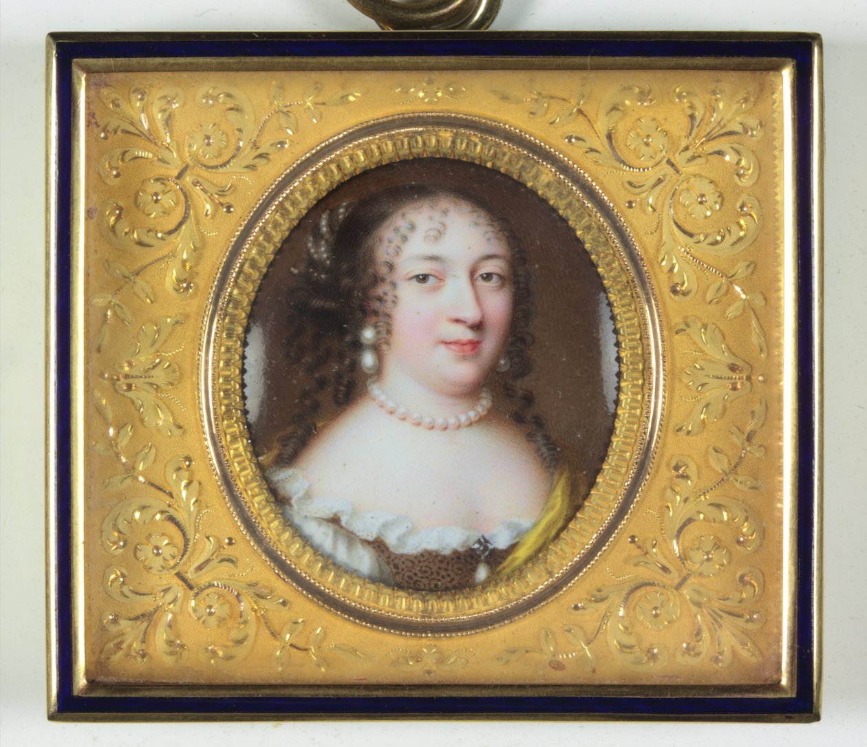 En dam som heter Madame de Louvois (emalj) av Jean the Elder Petitot