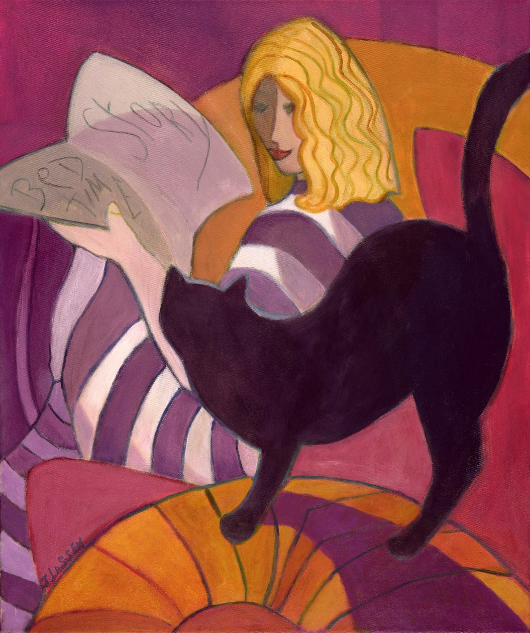 Bedtime Story, 2003-04 (akryl på duk) av Jeanette Lassen