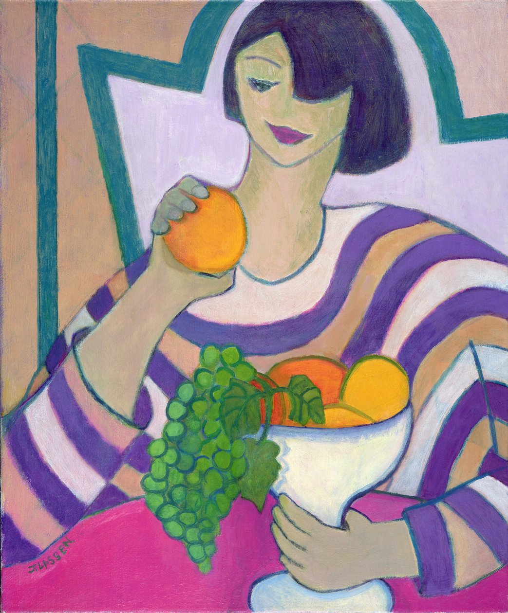 Forbidden Fruit, 2003-04 (akryl på duk) av Jeanette Lassen