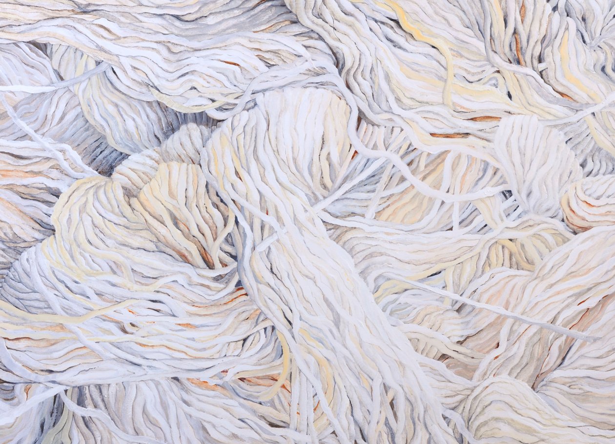 Wool White, 2013 (gouache på papper) av Jeanne Maze