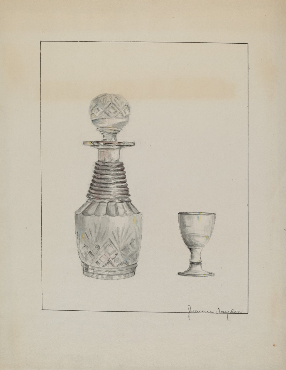 Karaff och glas av Jeanne Taylor
