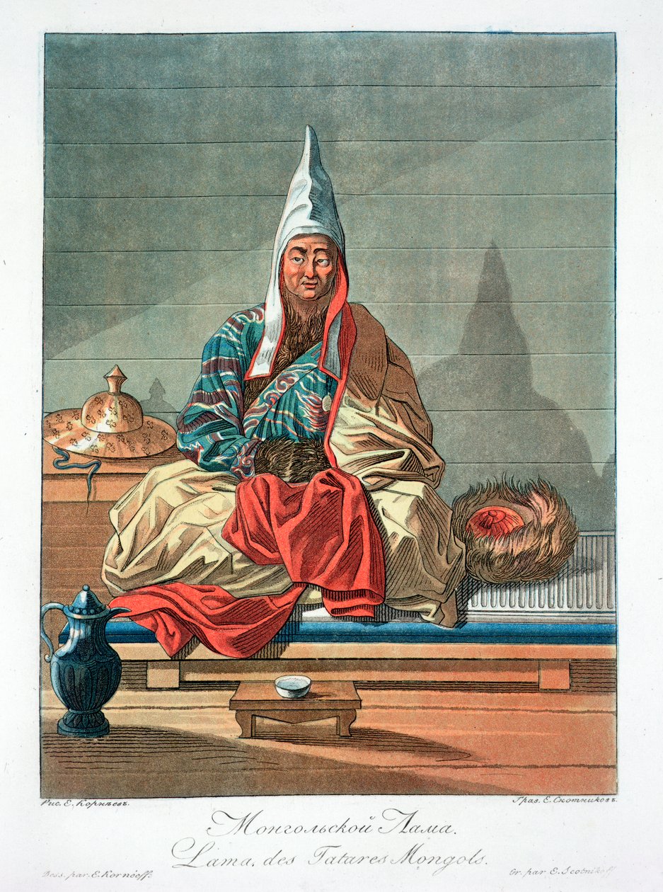"Lama of the Mongolian Tartars", 1800-talet av Jegor Scotnikoff