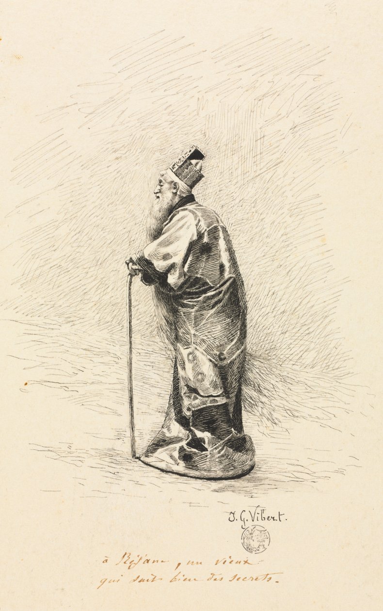 Studera för magikern i "Conte de Fée" (Berättelsen om en älva) av Jehan Georges Vibert