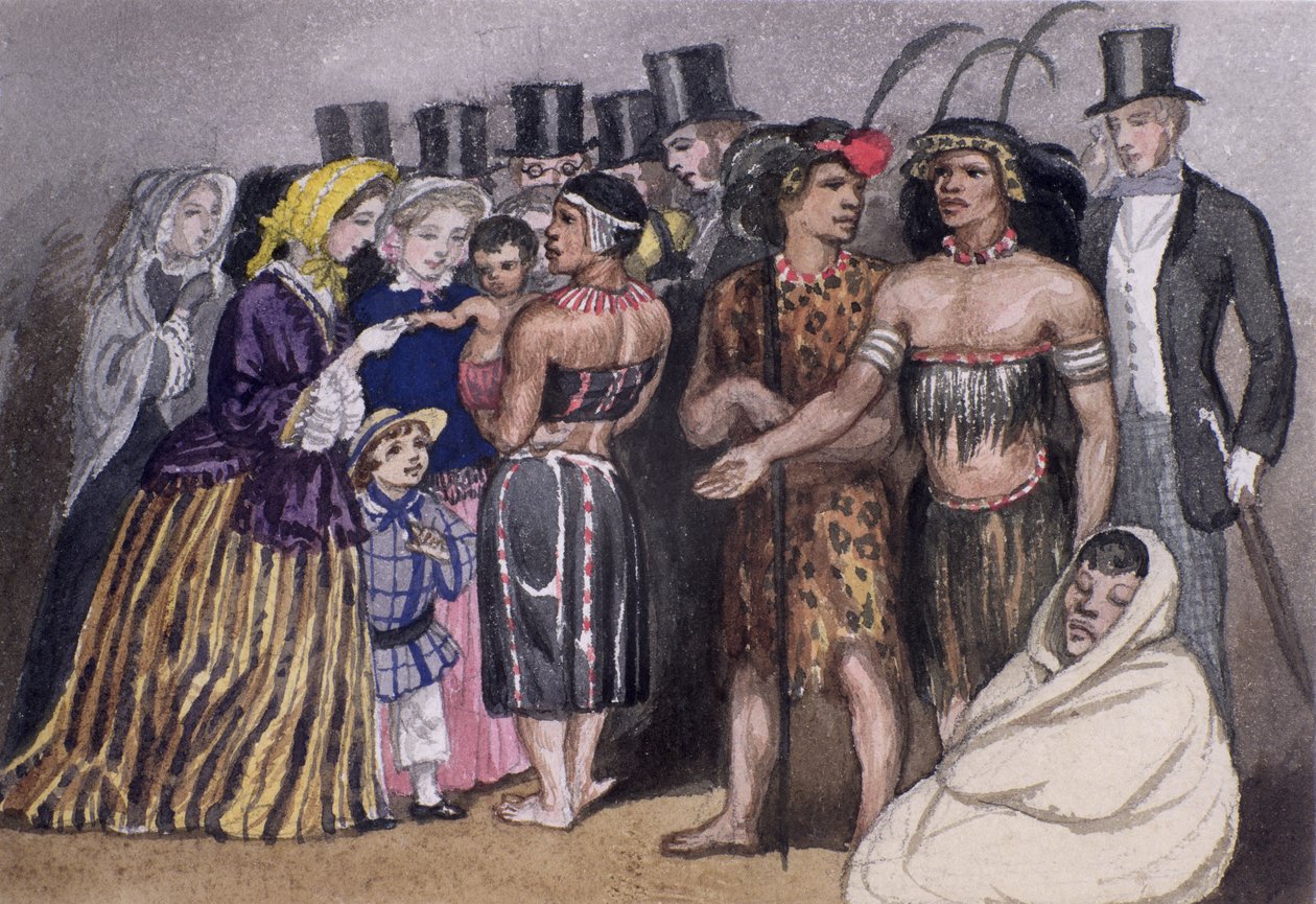Möte med zuluerna i London, 1853 av Jemima Blackburn