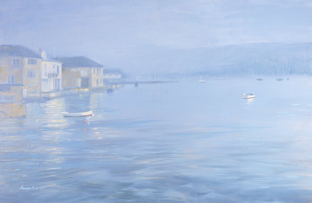 Salcombe - dimmig morgon, 1998 av Jennifer Wright