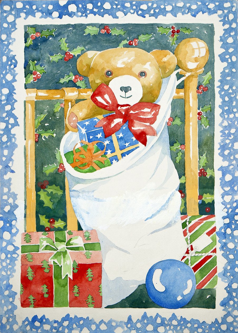 Julstrumpa, 2011 (akvarell) av Jennifer Abbott