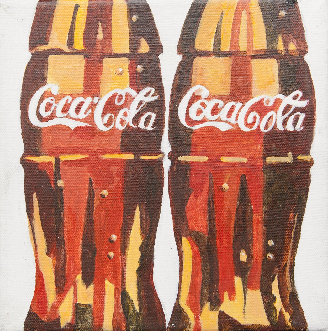 Coca Cola-flaskor (akryl) av Jennifer Abbott