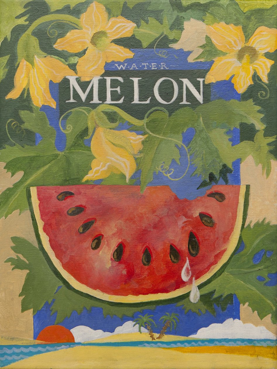 Melon (akryl) av Jennifer Abbott