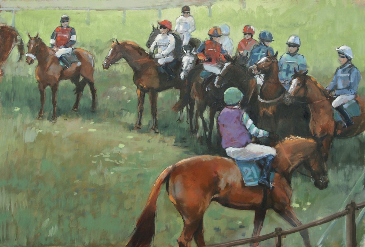 Nation Hunt - The Start (olja på duk) av Jennifer Wright