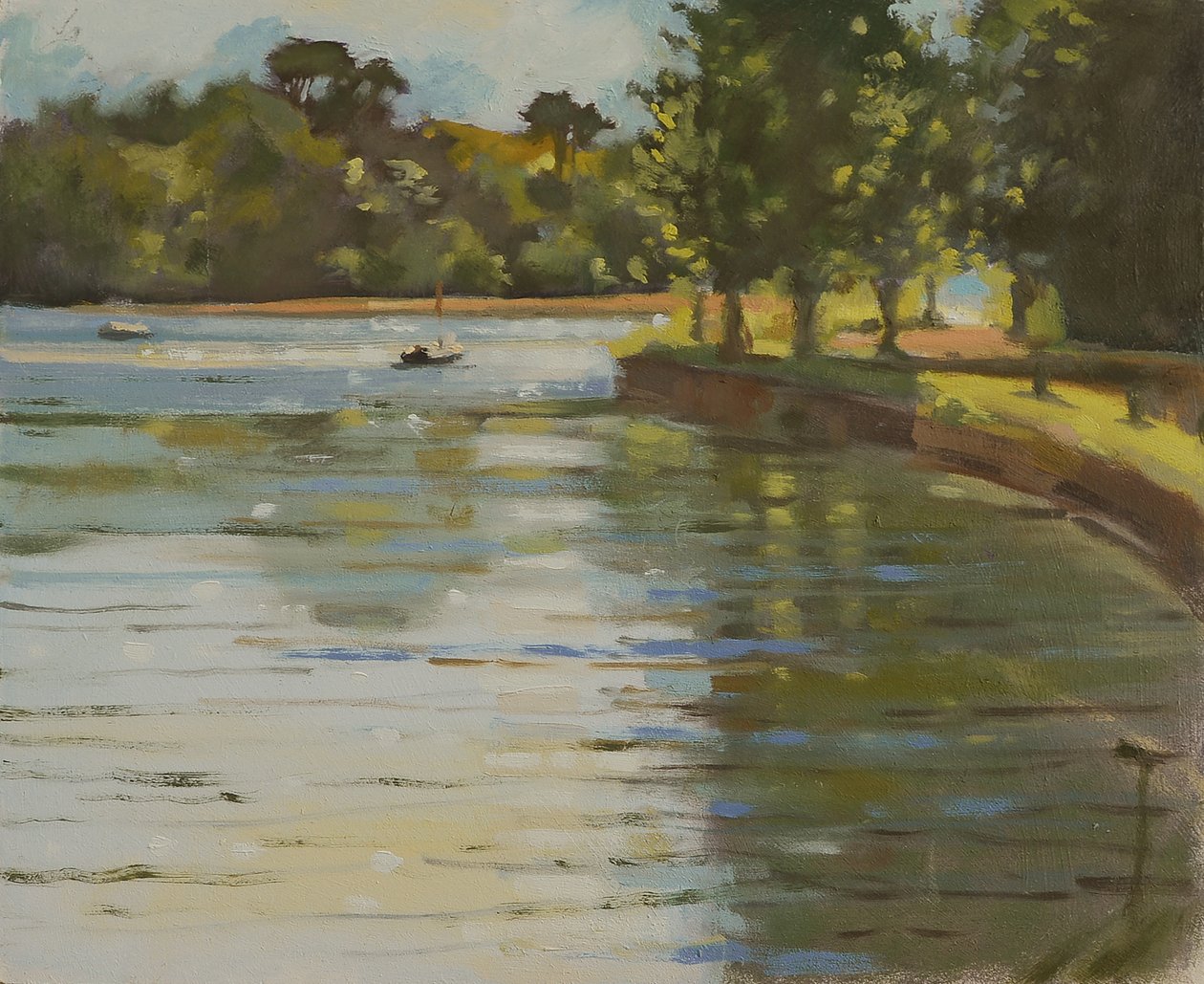 Salcombe Creek II (olja på duk) av Jennifer Wright