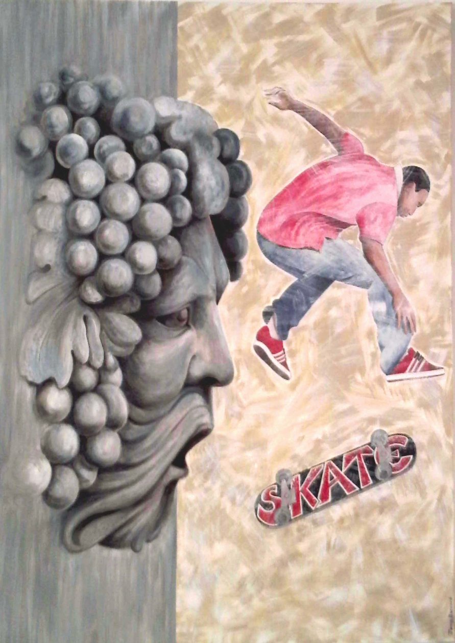 Skate, 2009 (akryl och pastell på duk) av Jenny Barnard