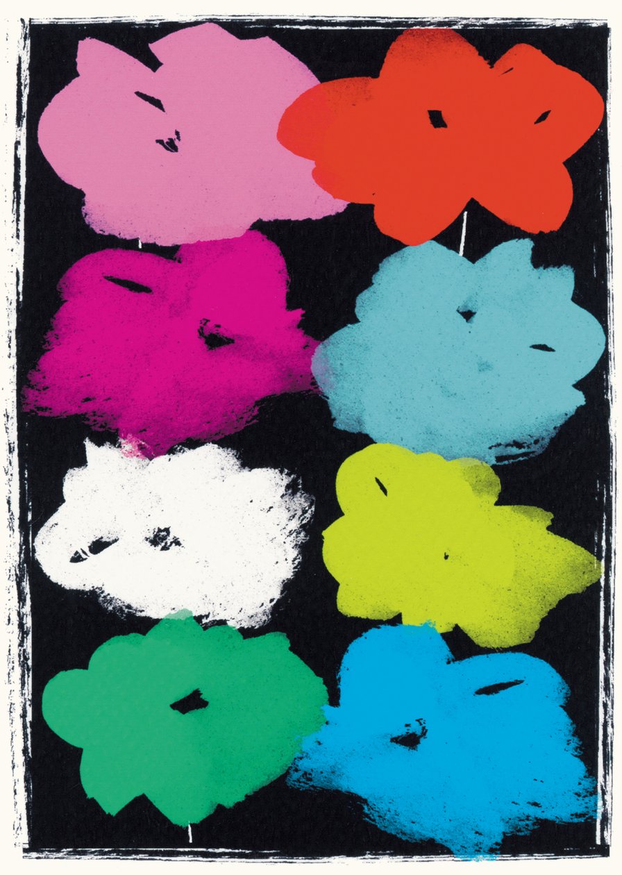 Warhol Flowers (blandade media) av Jenny Frean