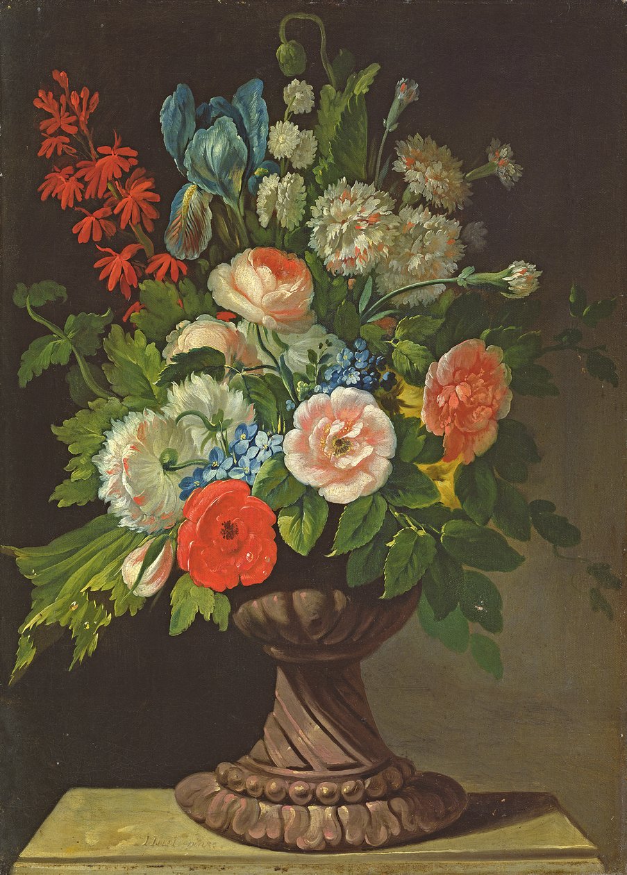 Stilleben med blommor av Jens Juel