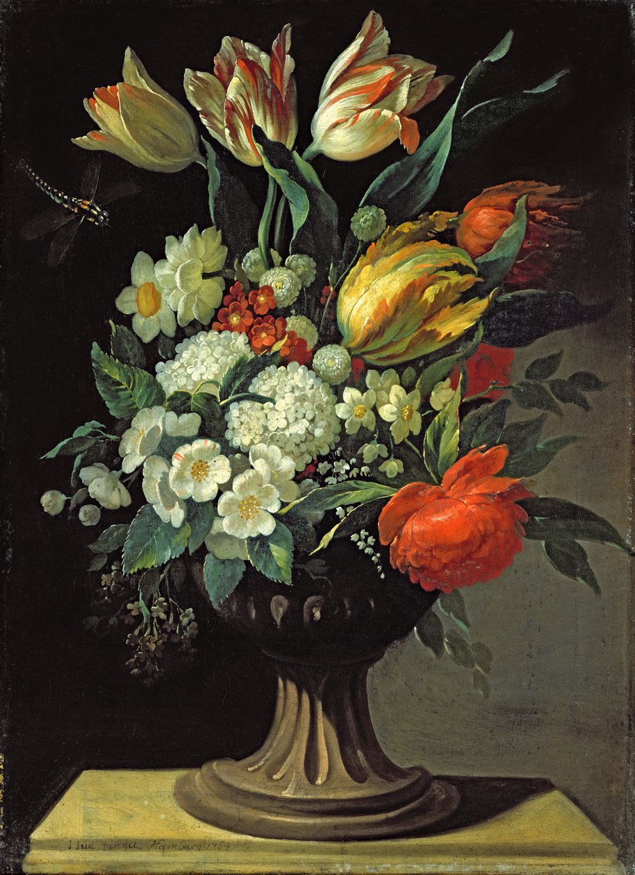 Stilleben med blommor, 1764 av Jens Juel