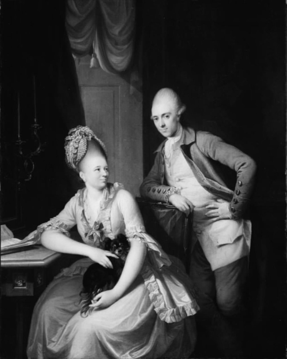 Porträtt av överste Jean-Jacques Gautier och hans hustru av Jens Juel