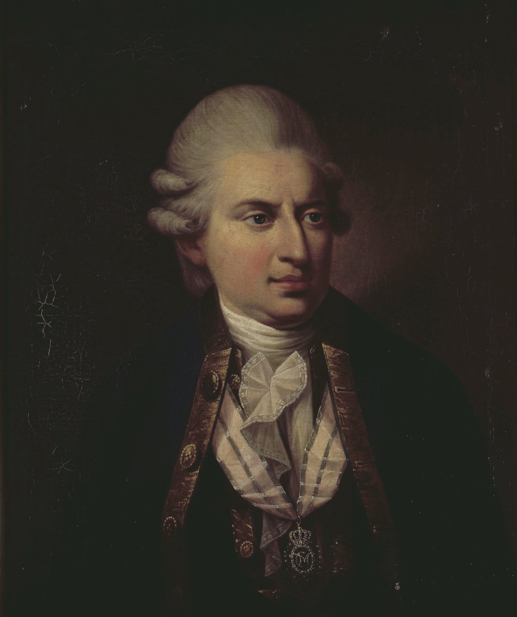 Porträtt av greve Johann Friedrich Struensee (1737-1772) (olja på duk) av Jens Juel
