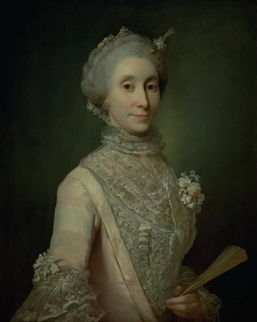 Porträtt av grevinnan Caroline Schimmelmann(?) av Jens Juel