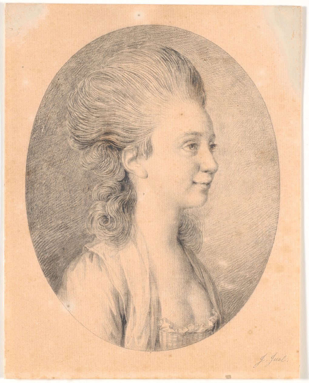 Porträtt av Susanne Elisabeth Holm, kallad Julie, Juels första fästmö av Jens Juel