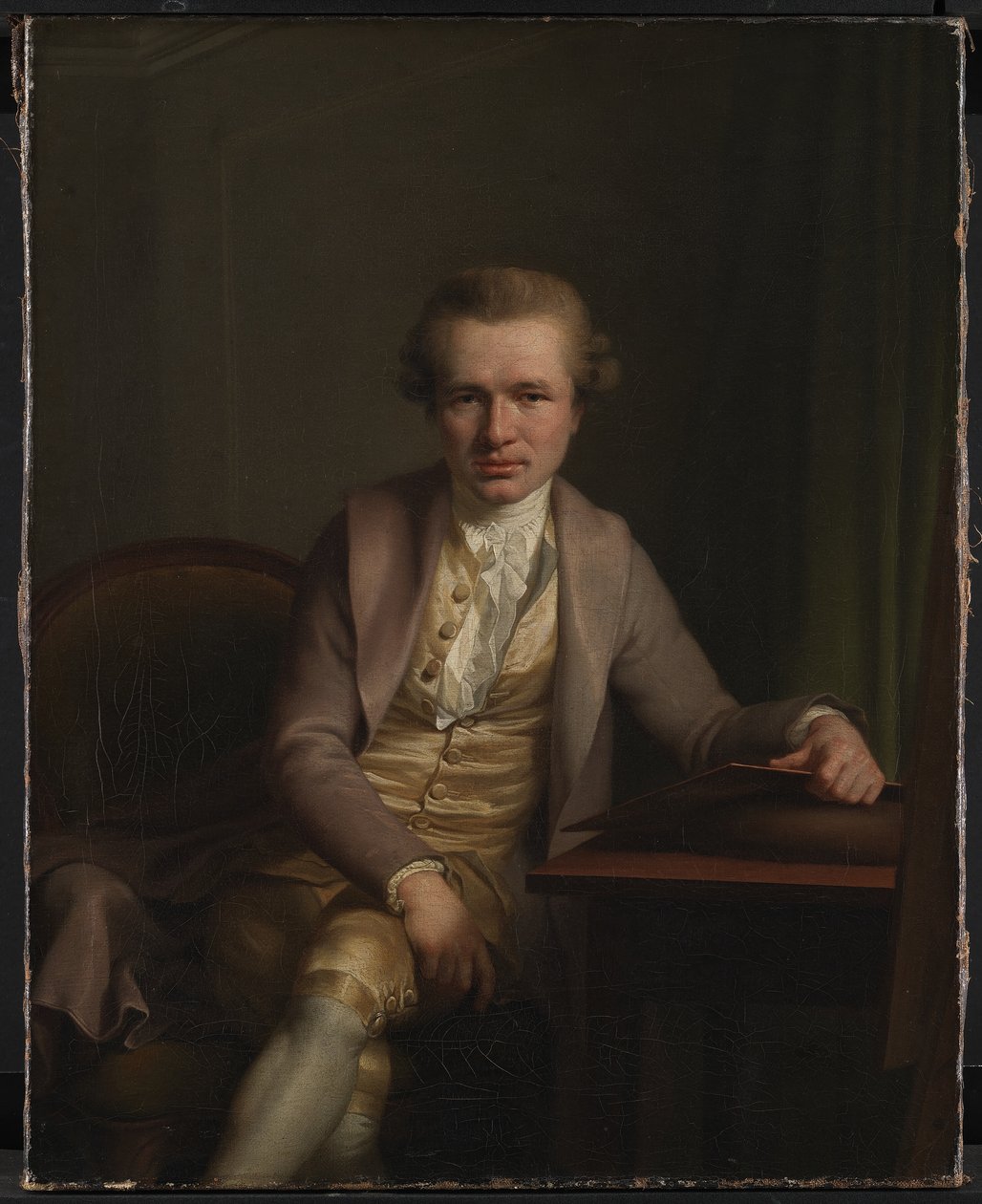 Gravören Johann Friderich Clemens vid sitt arbetsbord av Jens Juel