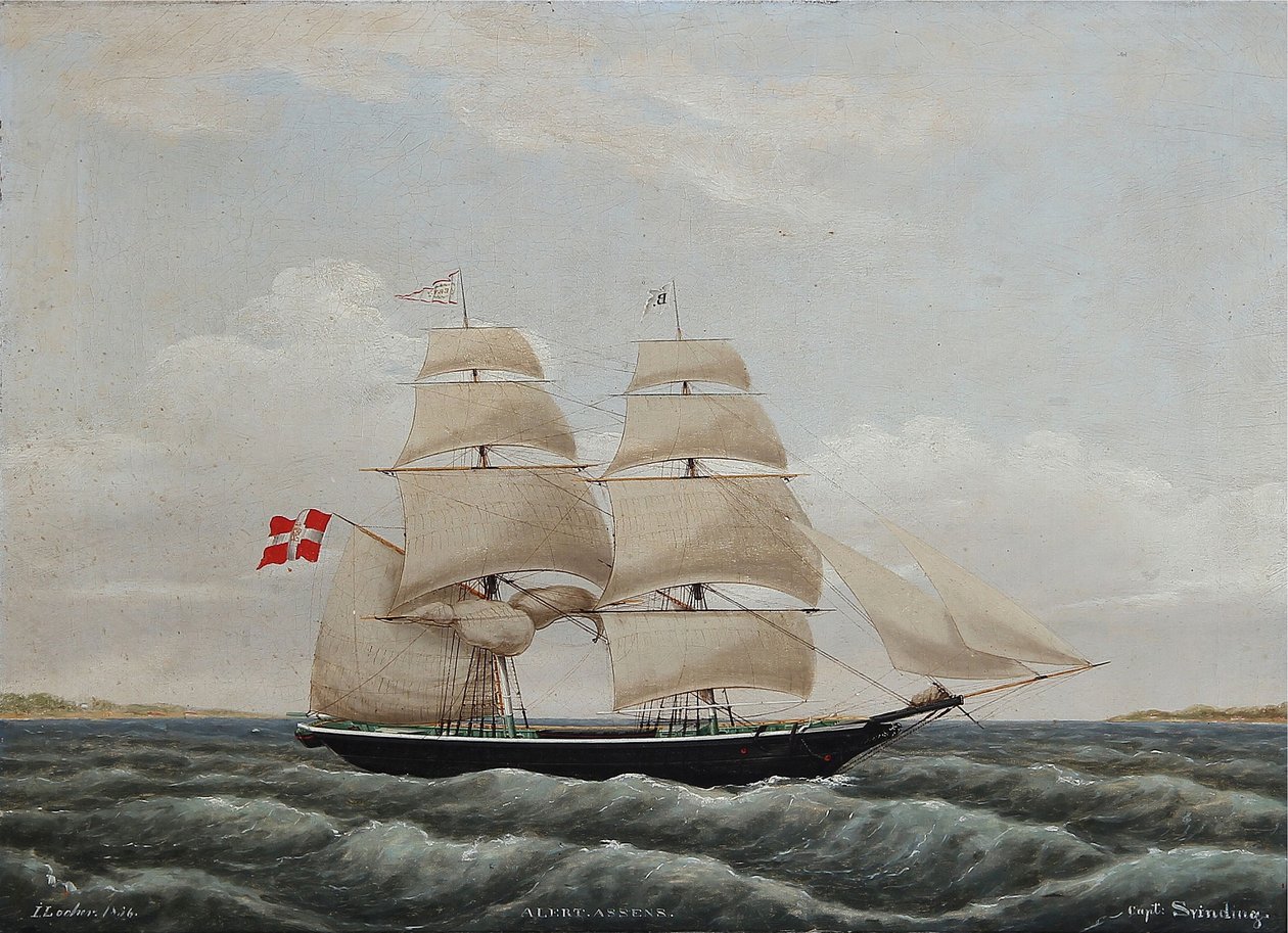 Skonaren Alert av Assens under befäl av kapten Svinding av Jens Thielsen Locher