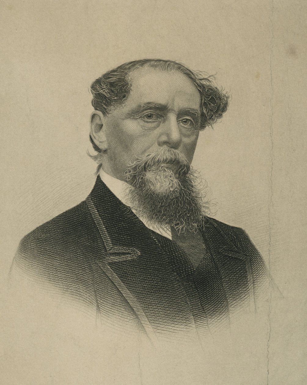 Charles Dickens, graverad av E. G. Williams und Bros. för Demorests Monthly Magazine av Jeremiah Gurney