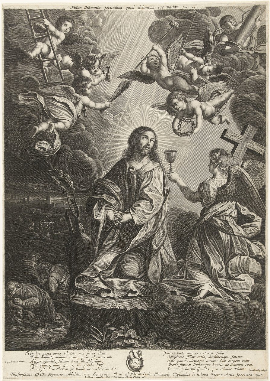 Kristus i Getsemane trädgård Kristus på Oljeberget av Jeremias Falck