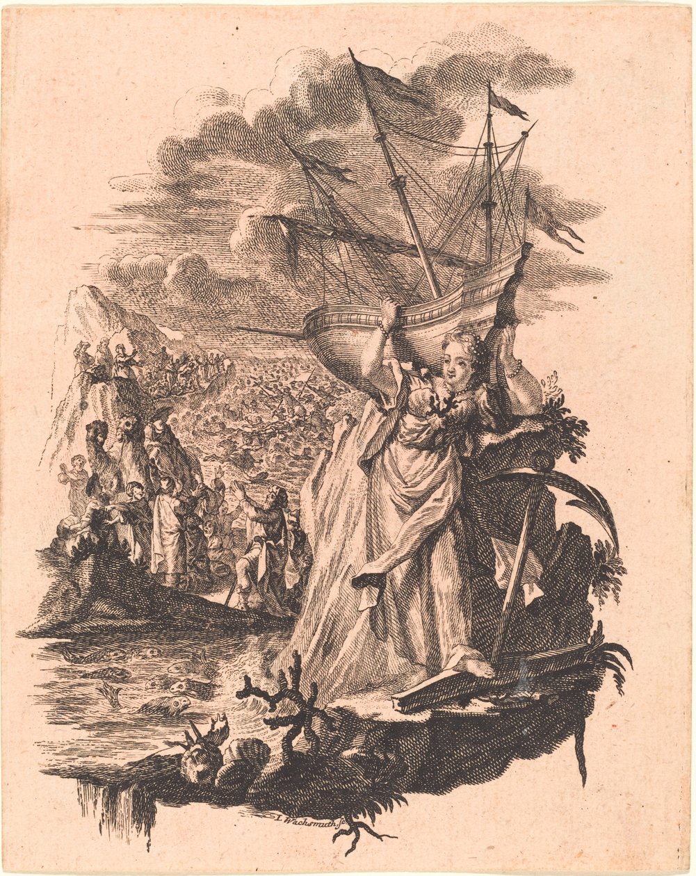 Allegori av vatten av Jeremias Wachsmuth